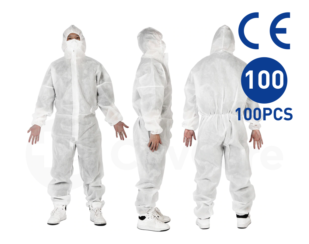Protective Isolation Suit (Level 1) Disposable Coveralls