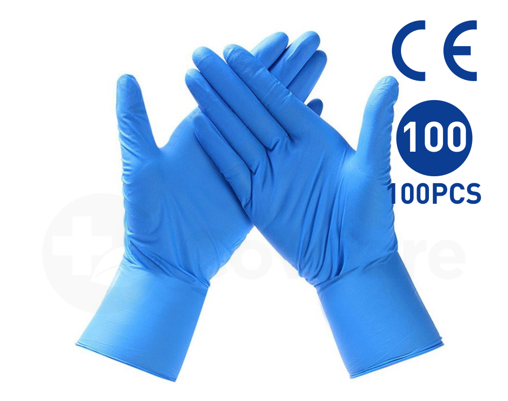 Blue Industrial Nitrile Gloves Disposable Nitrile Gloves