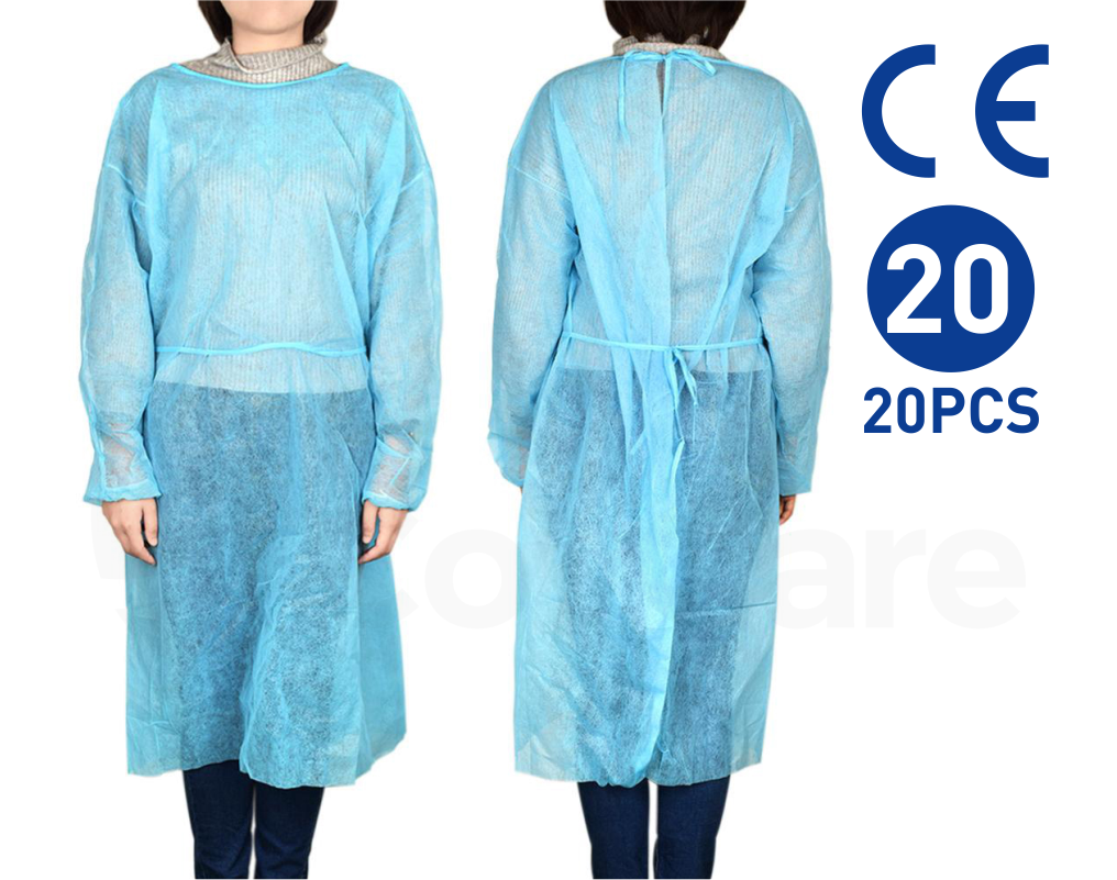 [Pack of 20] Disposable Gowns Medical & Scientific Disposable Gowns