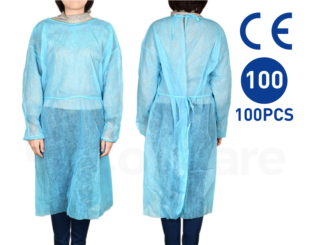 [Pack of 100] Disposable Gowns Medical & Scientific Disposable Gowns