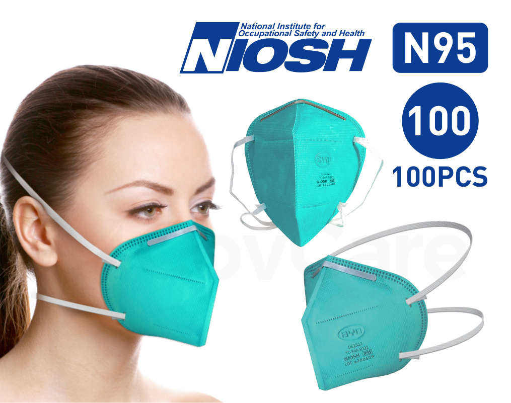 [Pack of 100] NIOSH Certified, BYD N95 Facemasks