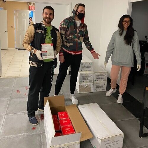 CovCare Employees delivering shipments of PPE to Donate to Hospitals in New York.