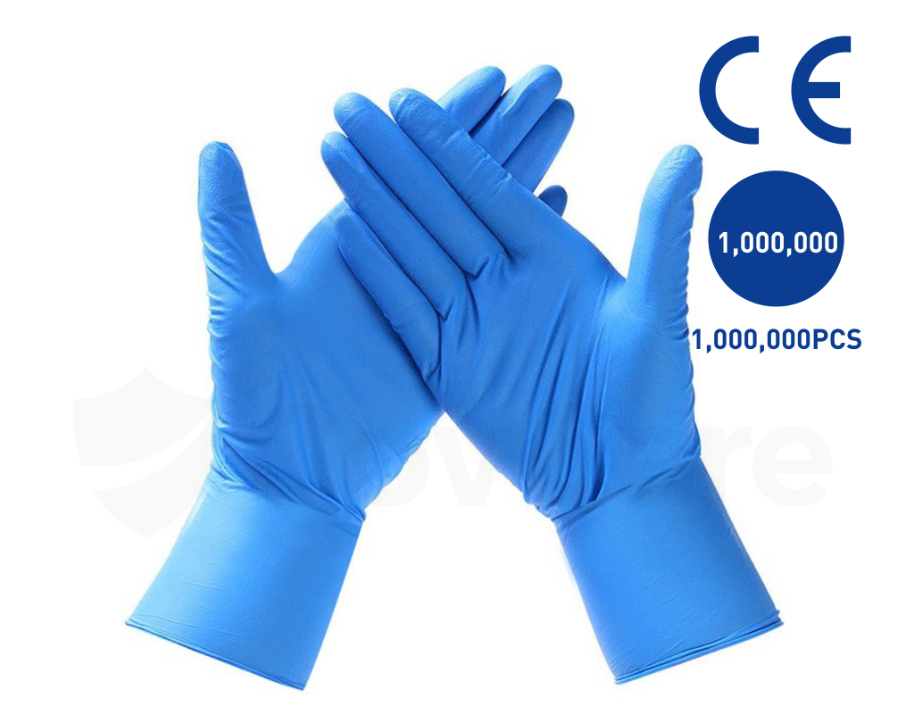 Blue Industrial Nitrile Gloves Disposable Nitrile Gloves