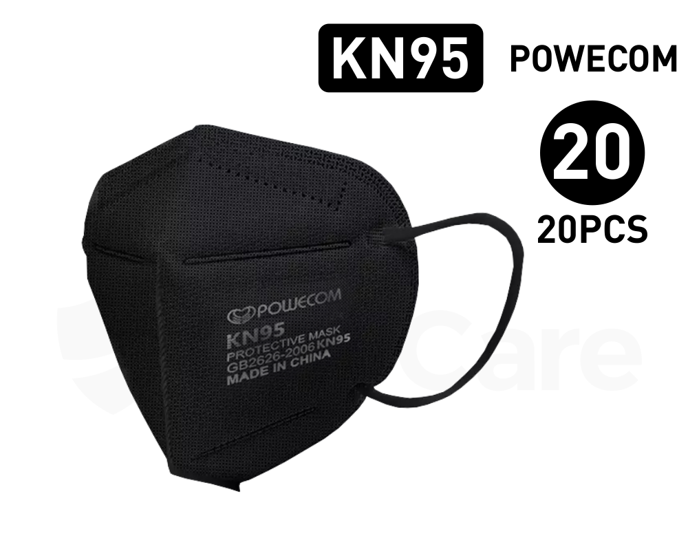 [Pack of 20] FDA EUA, Black KN95 Respirator Face Mask