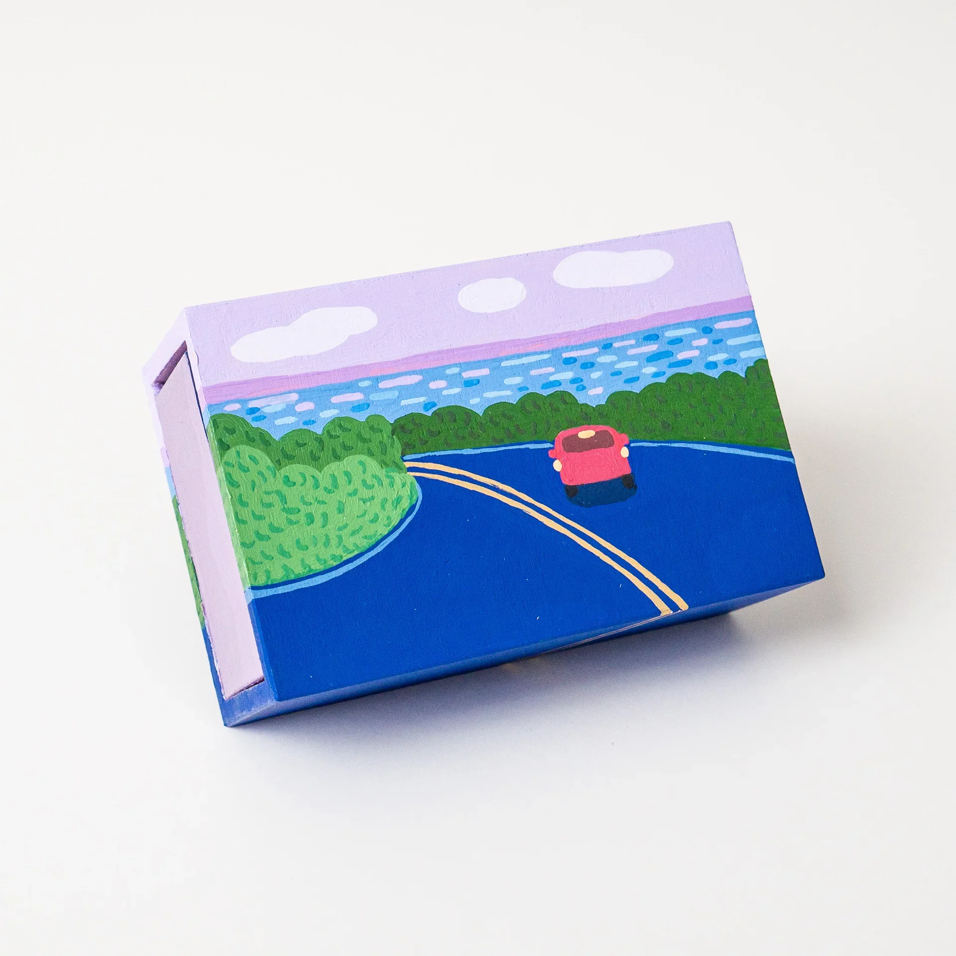 The Way Home 2025
4 x 2.5 x 1.5 inches
Acrylic gouache on poplar and birch box