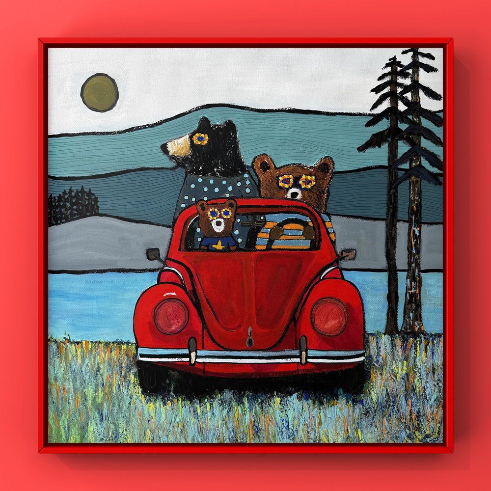 Chilipepper's Painting | Playful Bear Art, Nature, and Colorful
