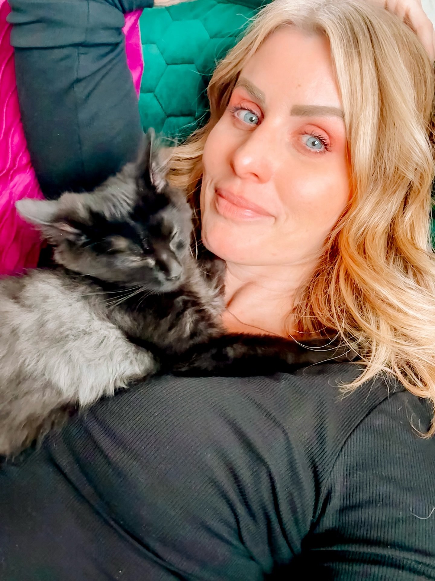 Happy National Black Cat Day to all who celebrate! 🐈‍⬛ So glad sweet Olive joined our family 🖤🖤🖤