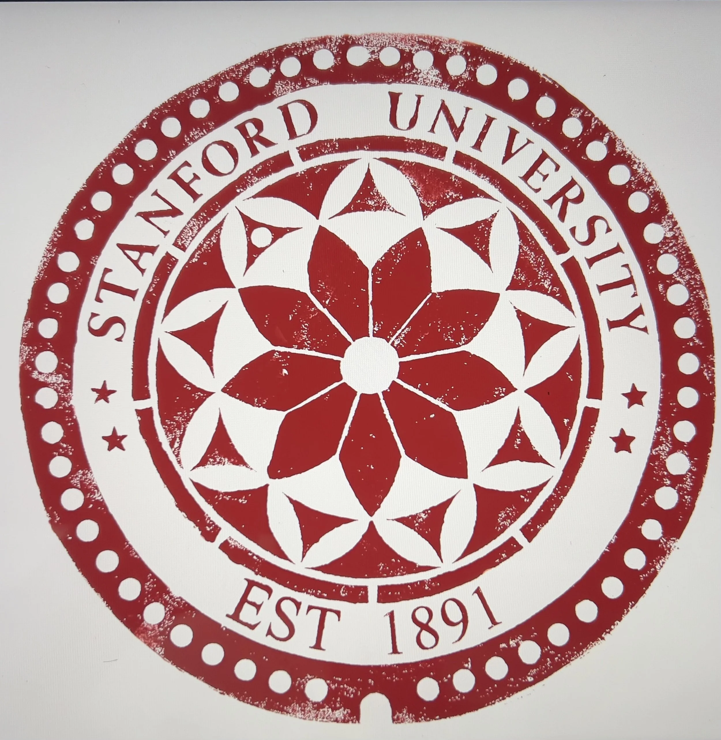 MANHOLE COVER SERIES:  STANFORD UNIVERSITY (Cardinal Red / Grey)