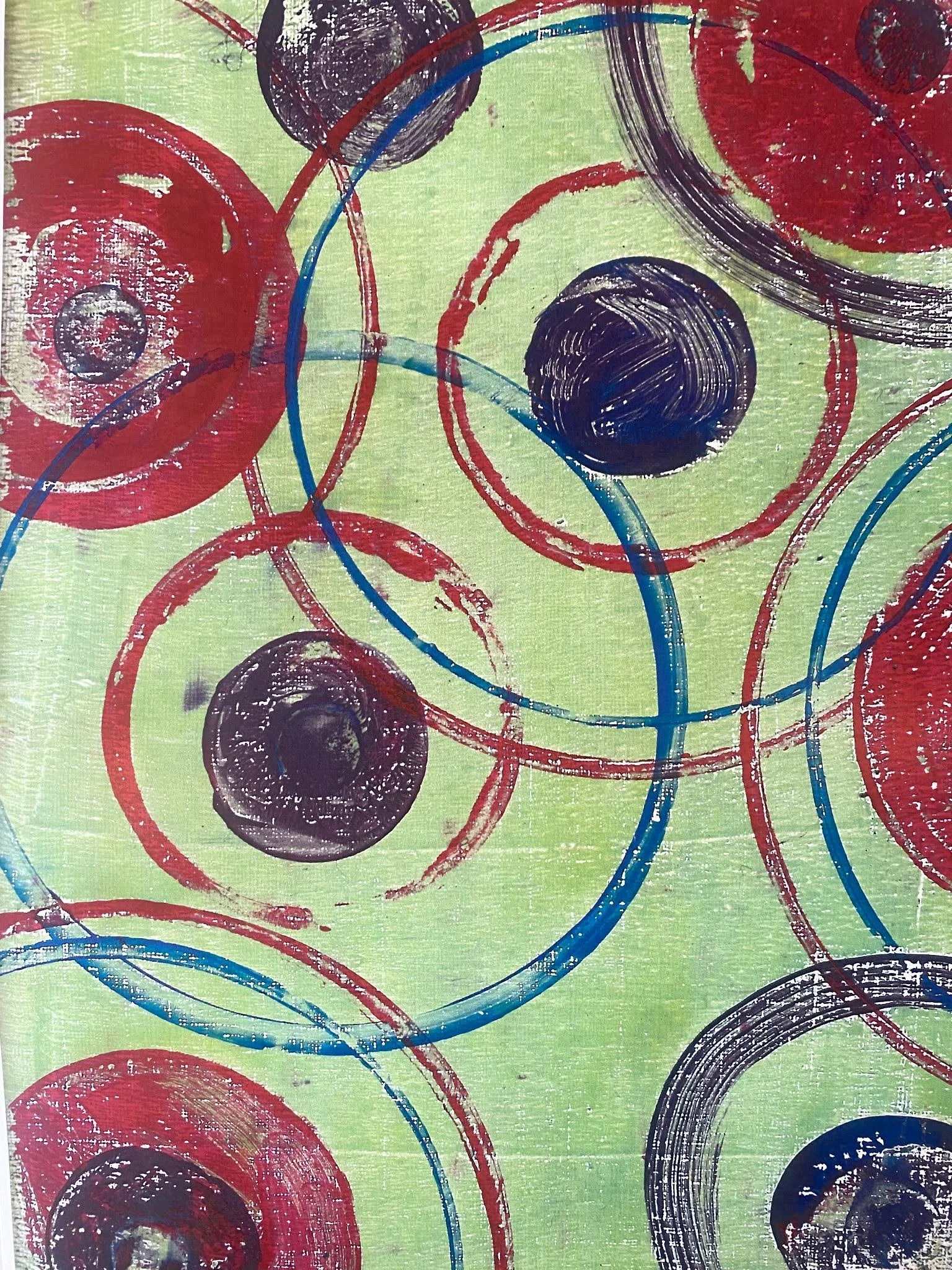 GELLI PRINT: RIPPLES ON THE POND   © 2024 A. SANCHEZ