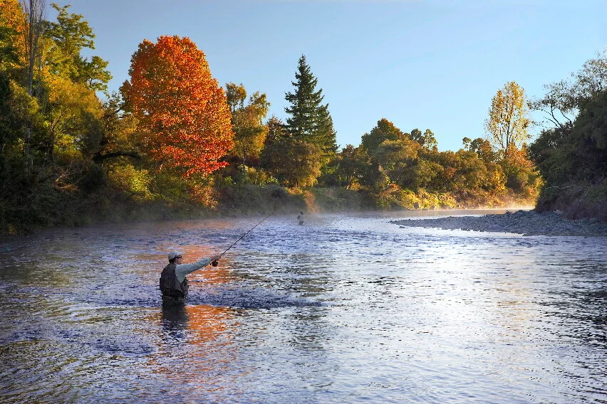 Fly fishing at River Birches, Turangi