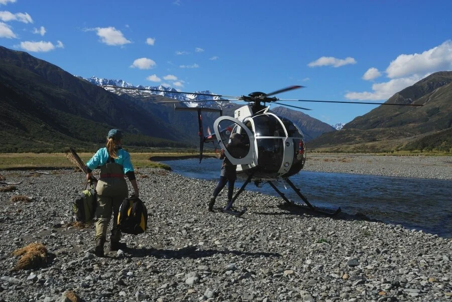 Heli-fishing, Riverview Lodge, credit Becks