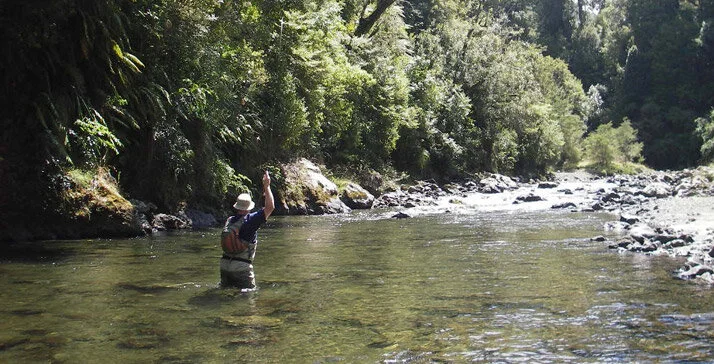 Fly fishing, Wildwood Lodge, New Zealand