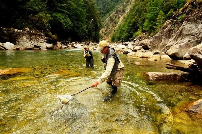 Fishing from  Owen River Lodge