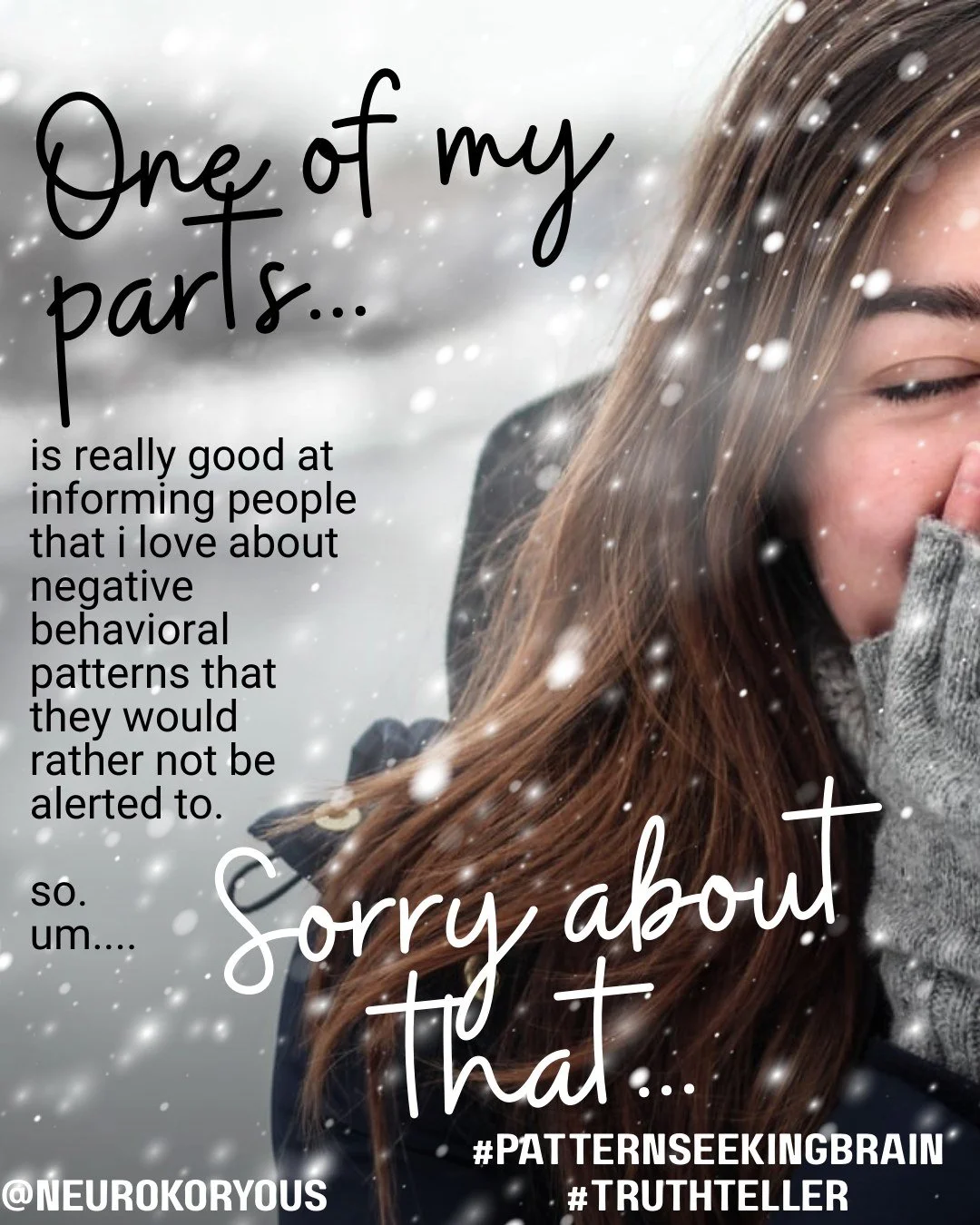 I see patterns. It's what my autistic brain does...constantly, relentlessly, without an off switch.

And sometimes those patterns aren't always helpful.

Like when I notice someone I love is repeating a cycle that's hurting them. Or when I see behavi