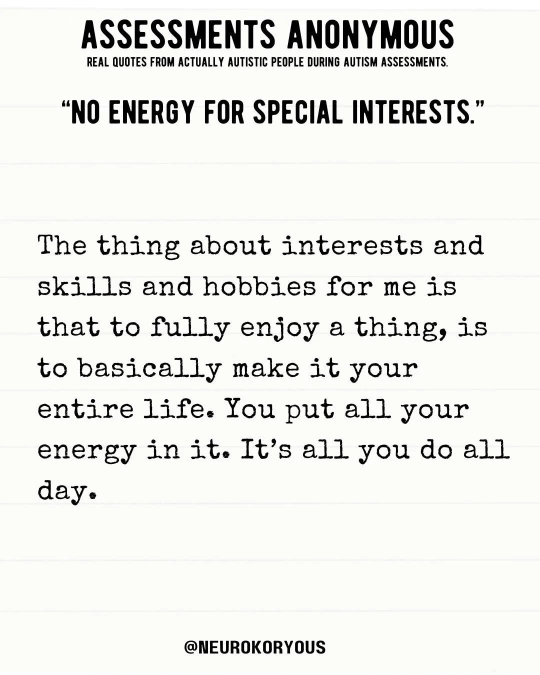 This is autistic burnout. And it's often the first red flag that gets missed.

In Autism focused therapy,  clients frequently share  how their special interests (the things that used to bring them joy, regulation, and meaning) feel inaccessible. Not 