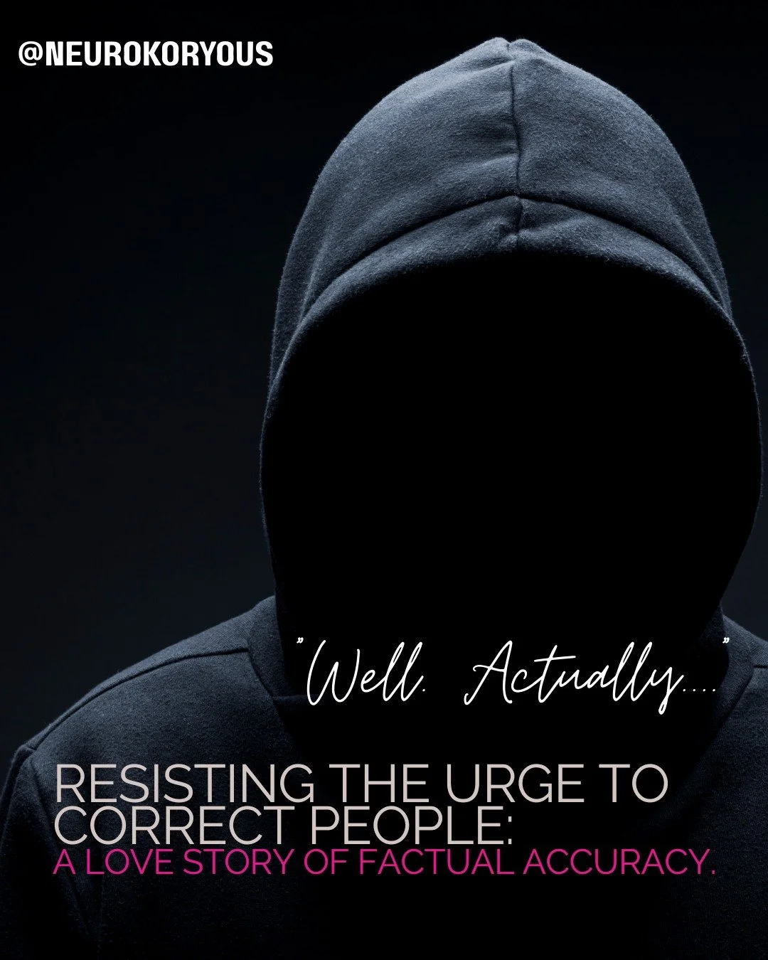 The autistic need for factual accuracy that nobody understands:

Neurotypical people tell stories for emotional connection. Details can be fuzzy, exaggerated, or slightly wrong, and it doesn't seem to matter as long as the story lands.

Autistic peop