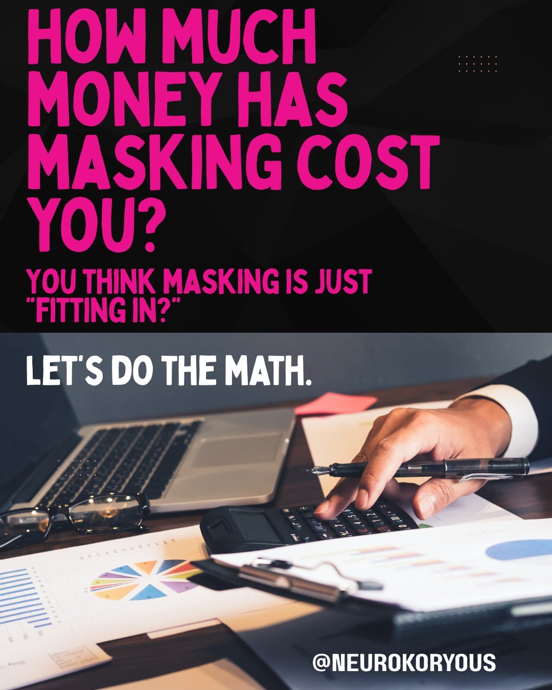 The conversation about masking always focuses on the emotional cost. The exhaustion. The identity loss. The burnout.But nobody talks about the literal financial impact of spending decades pretending to be neurotypical.

When you calculate the career 