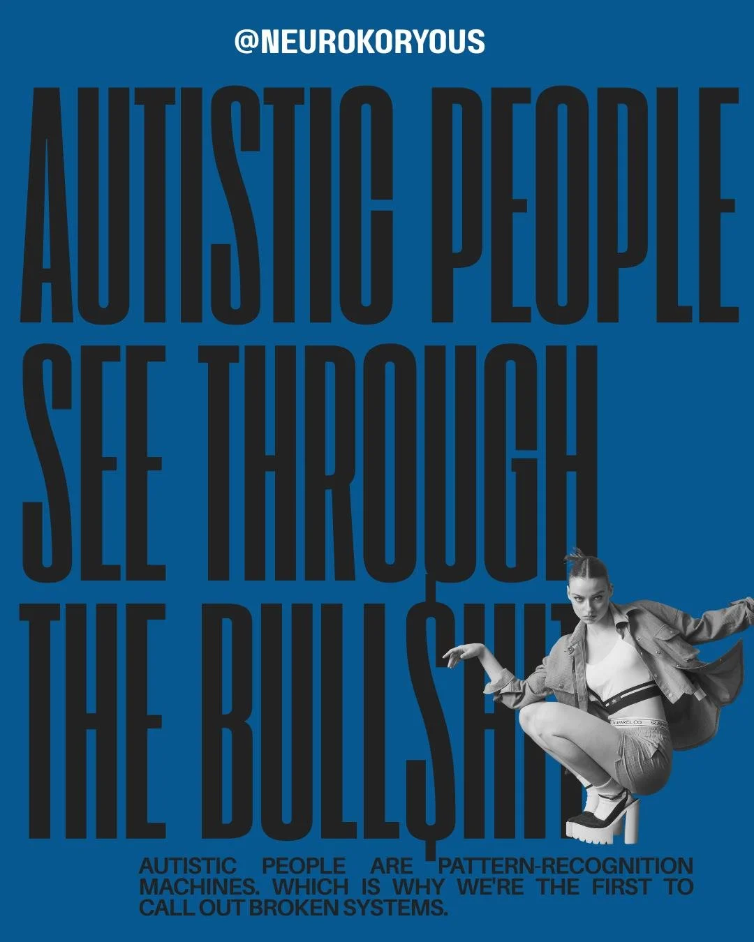 When autistic people become activists, advocates, whistleblowers, or system critics, neurotypical people often frame it as us being difficult or oppositional.

But we're not trying to be disruptive. We're just constitutionally incapable of ignoring l