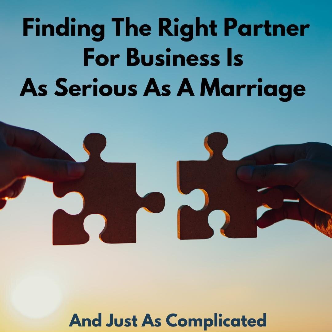 Finding The Right Partner For Business Is As Serious As A Marriage - And Just As Complicated

Check out our latest email and blog post. 

#businesspartner #businessowner #partnerships #marriage #financialutilities #perthbusiness #entrepreneur #partne