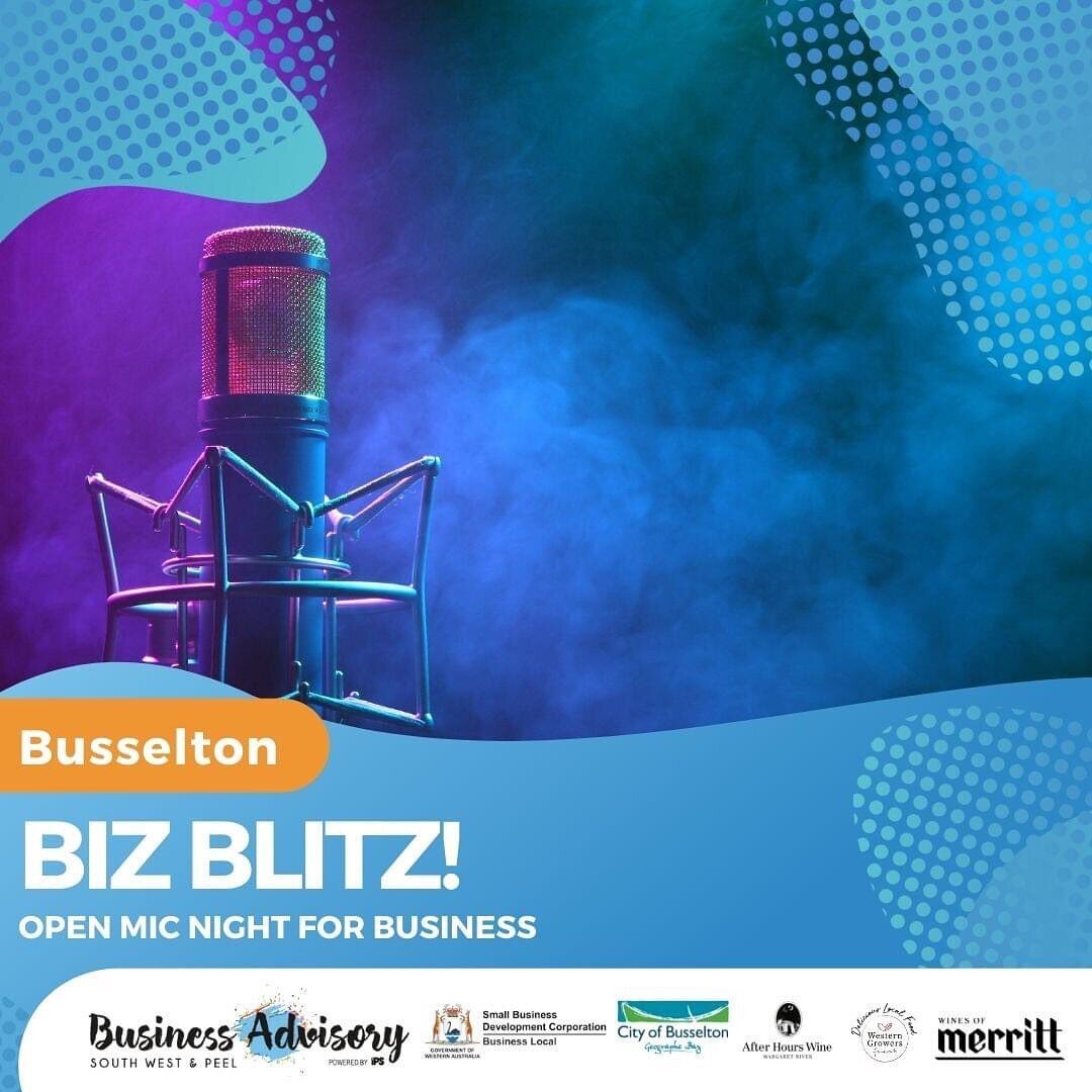 Open Mic night is back!

Join Business Advisory South West in Busselton for a great night out of networking, socialising and laughter. This is a chance for you to pitch your business in a fun and creative way, and promote your product or service at t