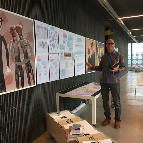 Simon presenting at RMIT, Melbourne, about his PhD progress