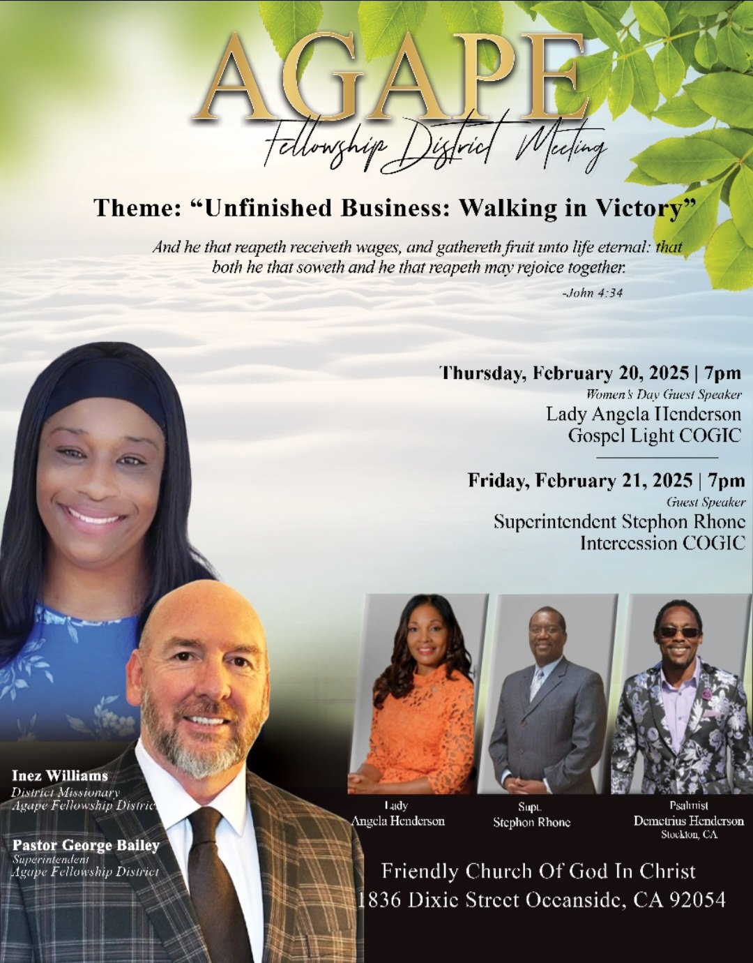 Agape Fellowship District Meeting