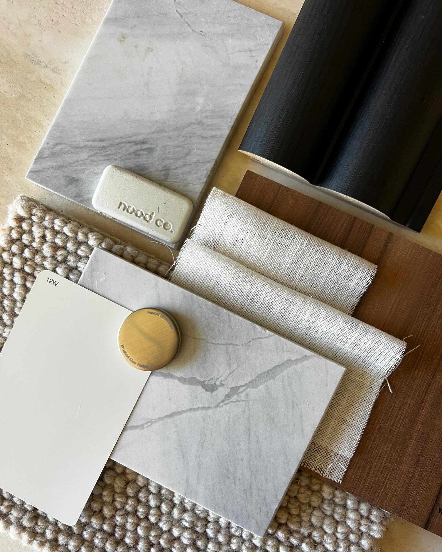 Every unique project requires pulling together a brief, a palette and overall design direction, prior to any build.
The selections of physical samples, fabrics and finishes is an integral part of the design development phase and creates confidence in