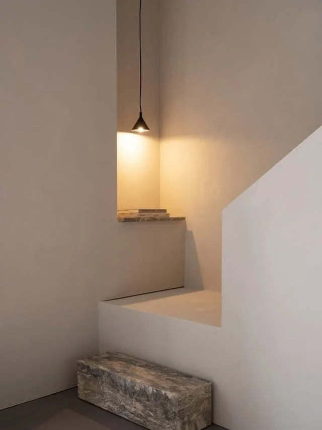 Saved pins for 2026.

Less noise. More intention.
Texture, warmth, tactile spaces that feel lived in, not styled.
Character fillled stone, tinted glass blocks, focus lighting and of course, hints of charcoal chrome.