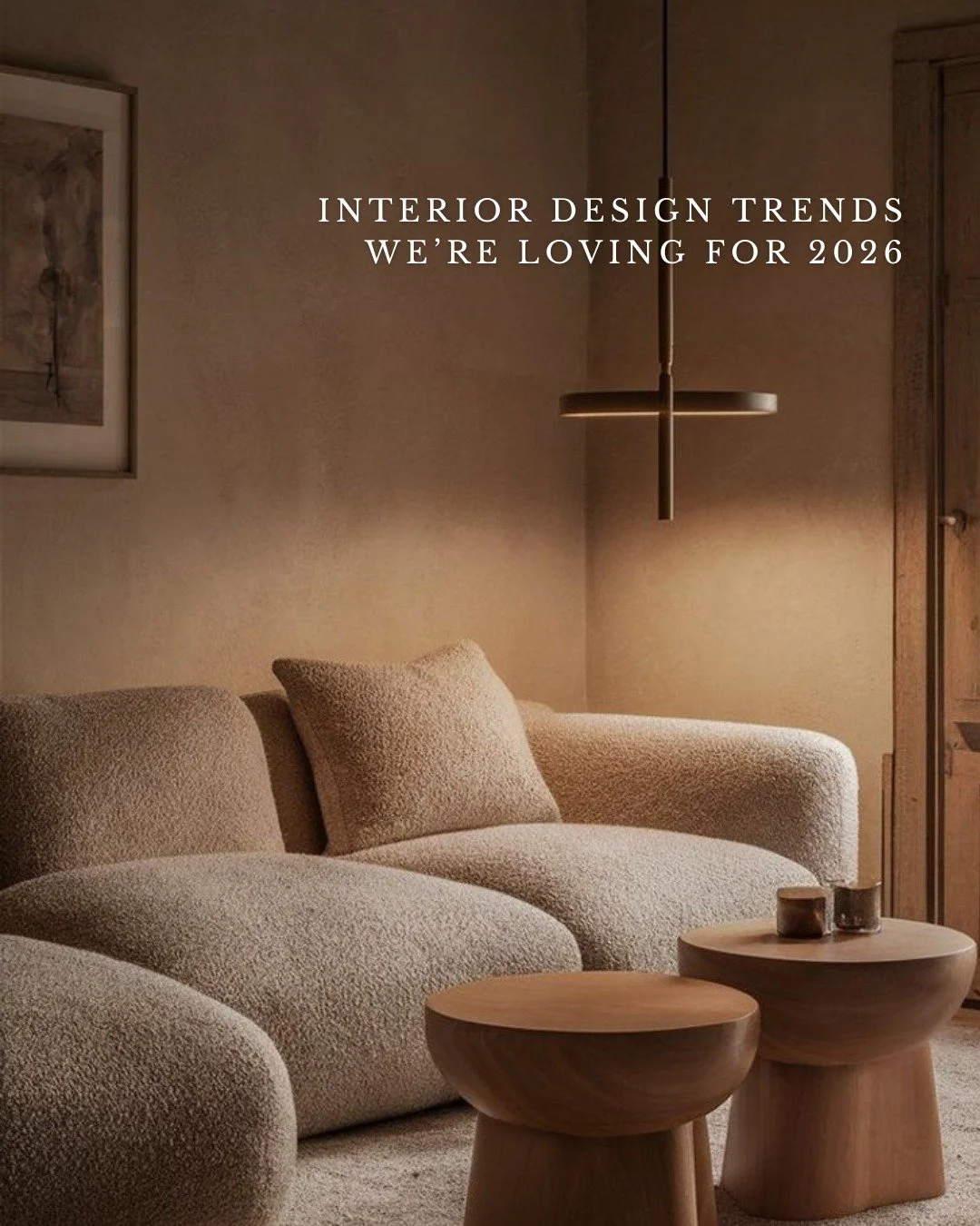 Interior design trends we're loving right now.

From stone offcuts and tactile layers, to hints of denim, soft curves and thoughtful lighting.

This year we're embodying restraint over excess - fewer pieces, carefully considered, designed to last.

I