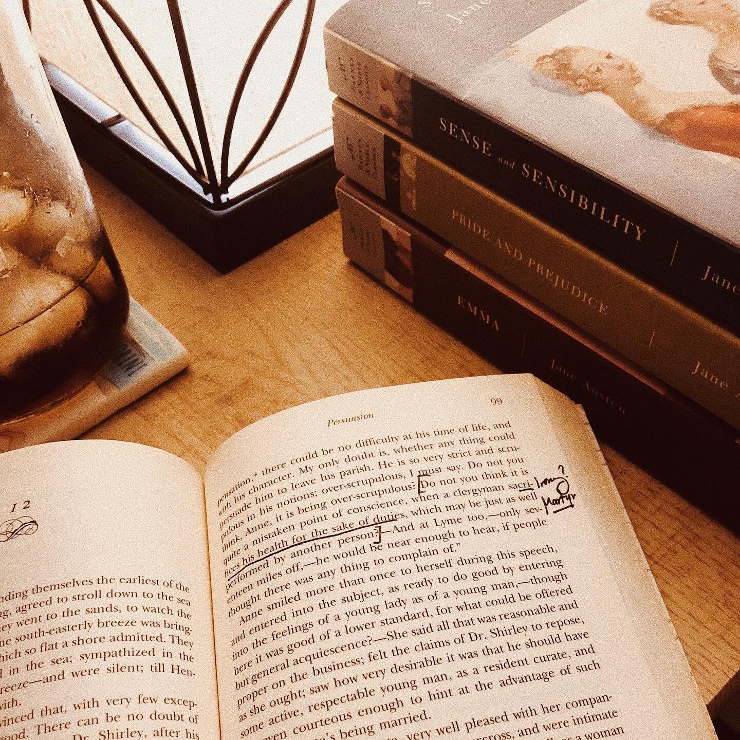 Do any of you ever go through old books you've read just to look at your past annotations/notes? It sounds so vain, I know, but I find it to be a good way to reconcile with my past self...
.
.
.
.
.
#novels #literature #janeausten #english #prideandp