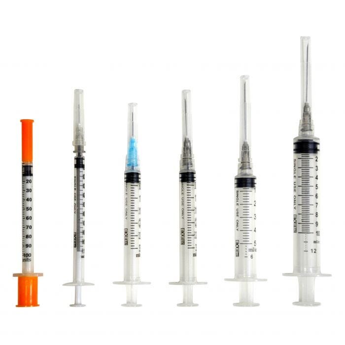 Syringes with needle