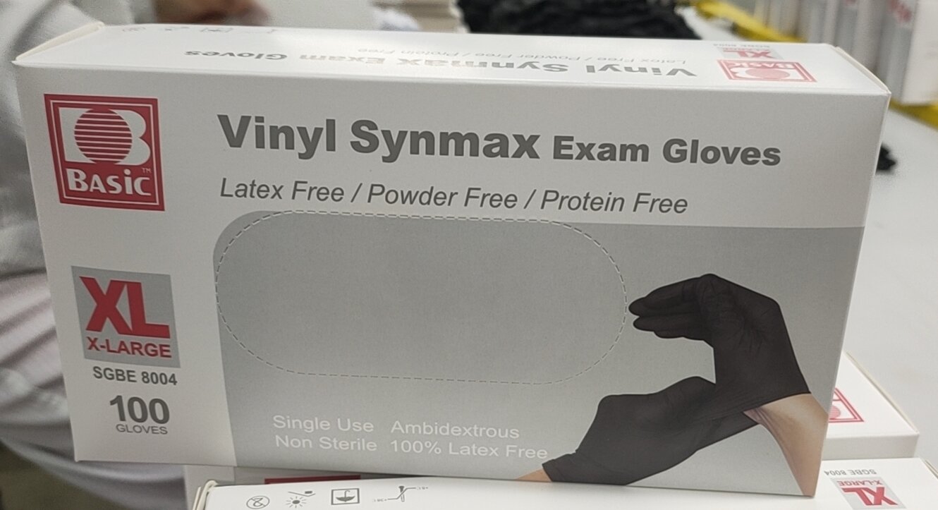 Nitrile-Vinyl Hybrid Gloves (Black)