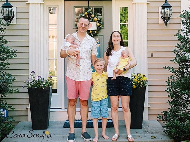 Front Steps photos are such a snore when you're only a couple of weeks old!
🤣😴
When mom signed up to participate in The Front Steps Project way back in March she was still pregnant with her twins.  Beatrice &amp; Beckett came early at 34 weeks and 