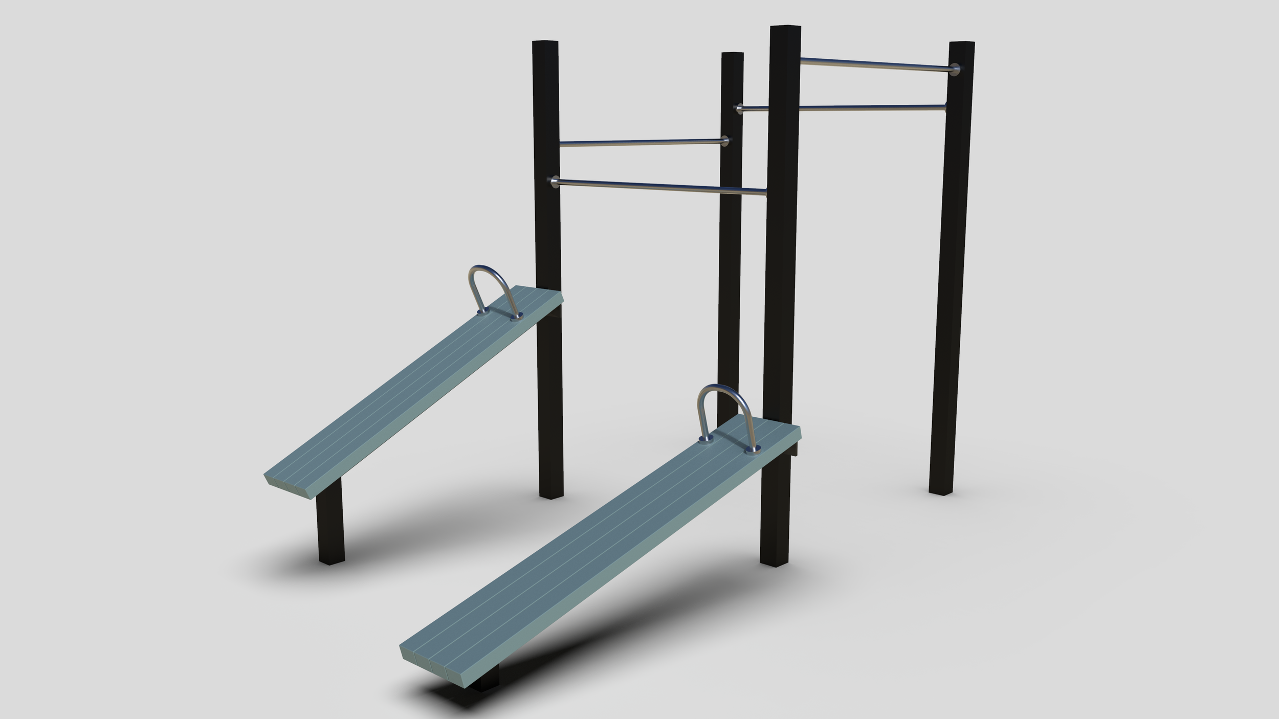 Pull up tower  - 4 bar with multi height body curl