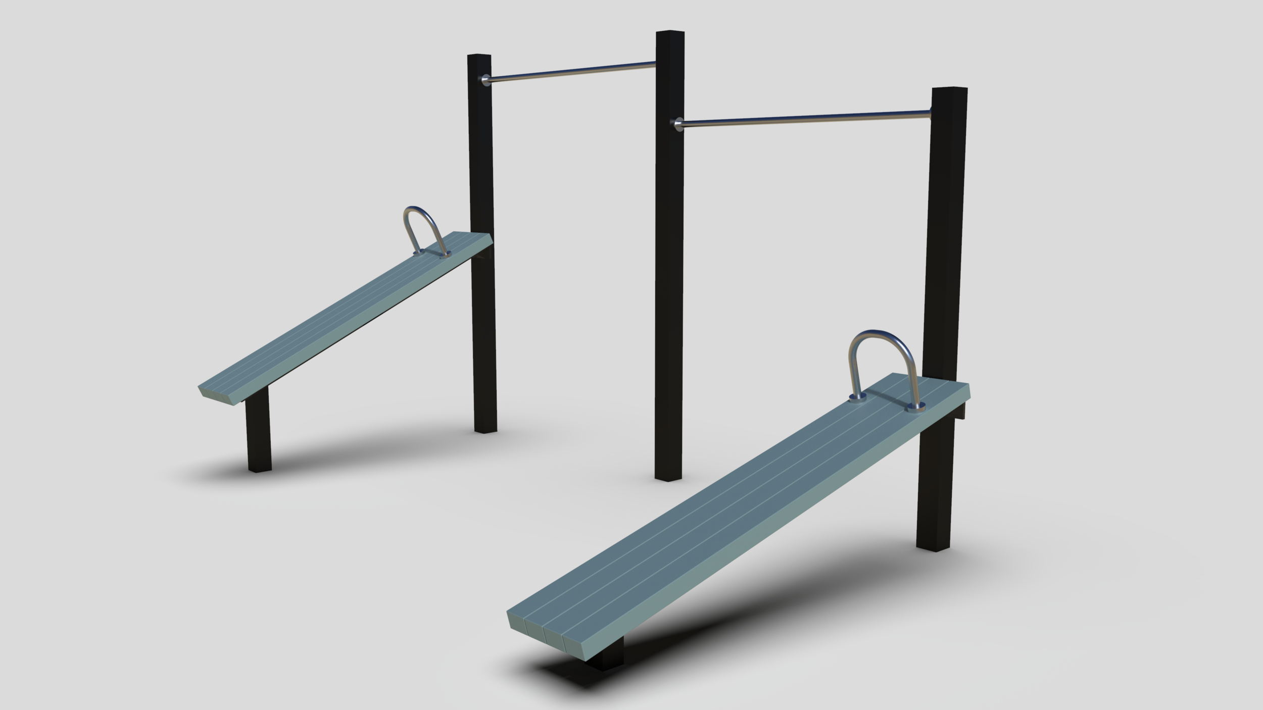 Twin pull up with multi height Body curl