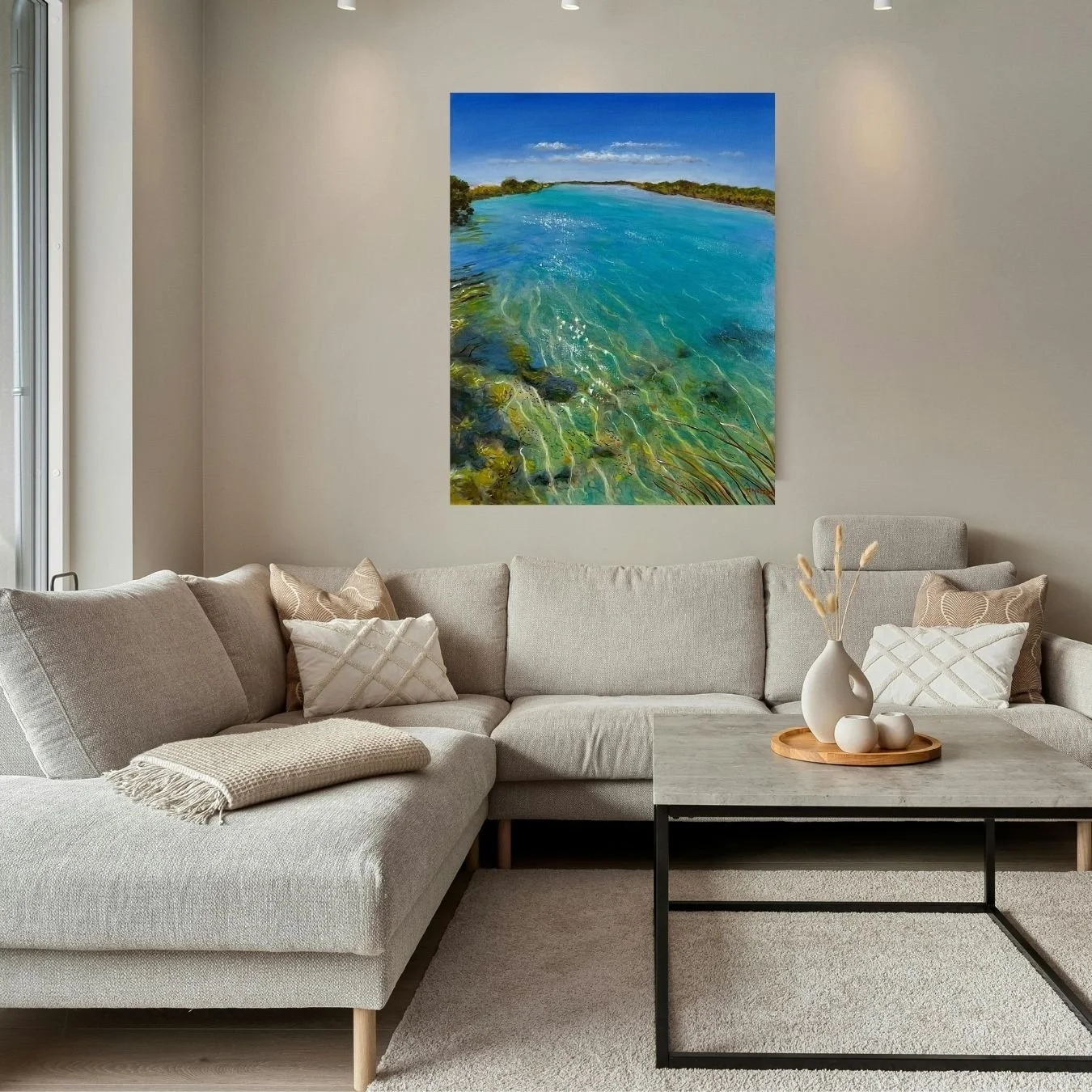 Prawn channel - acrylic on canvas - marion nelson 4.jpg
