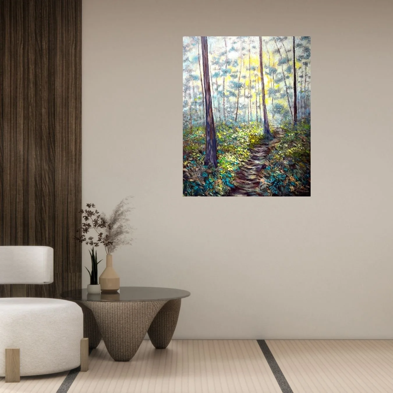 Forest walk - acrylic on canvas - marion nelson 2.jpg