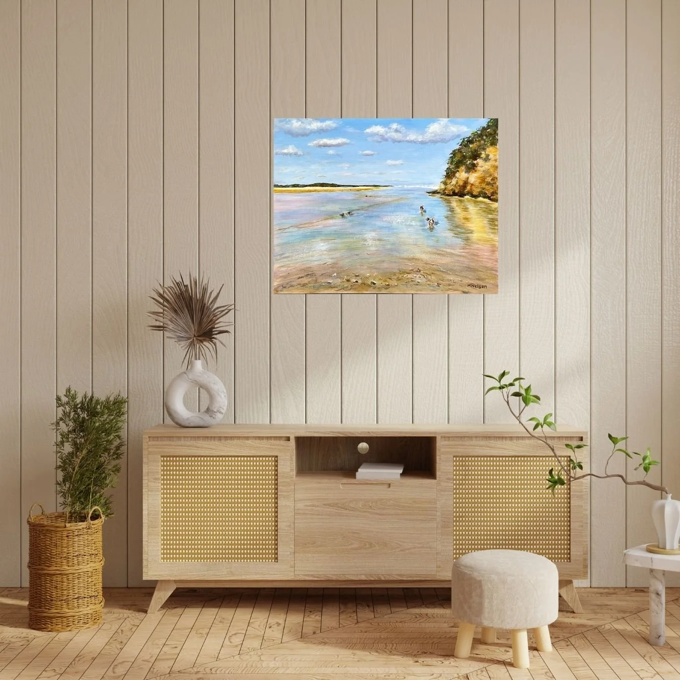 mates meeting in the shallow - marion nelson -acrylic painting. 3.jpg