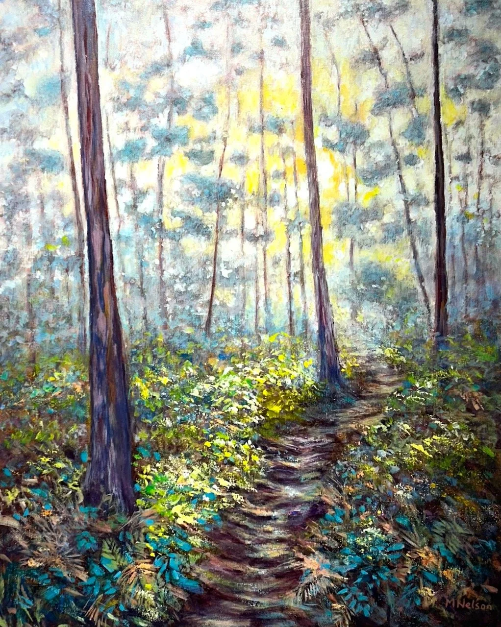 Forest walk - acrylic on canvas - marion nelson.jpeg