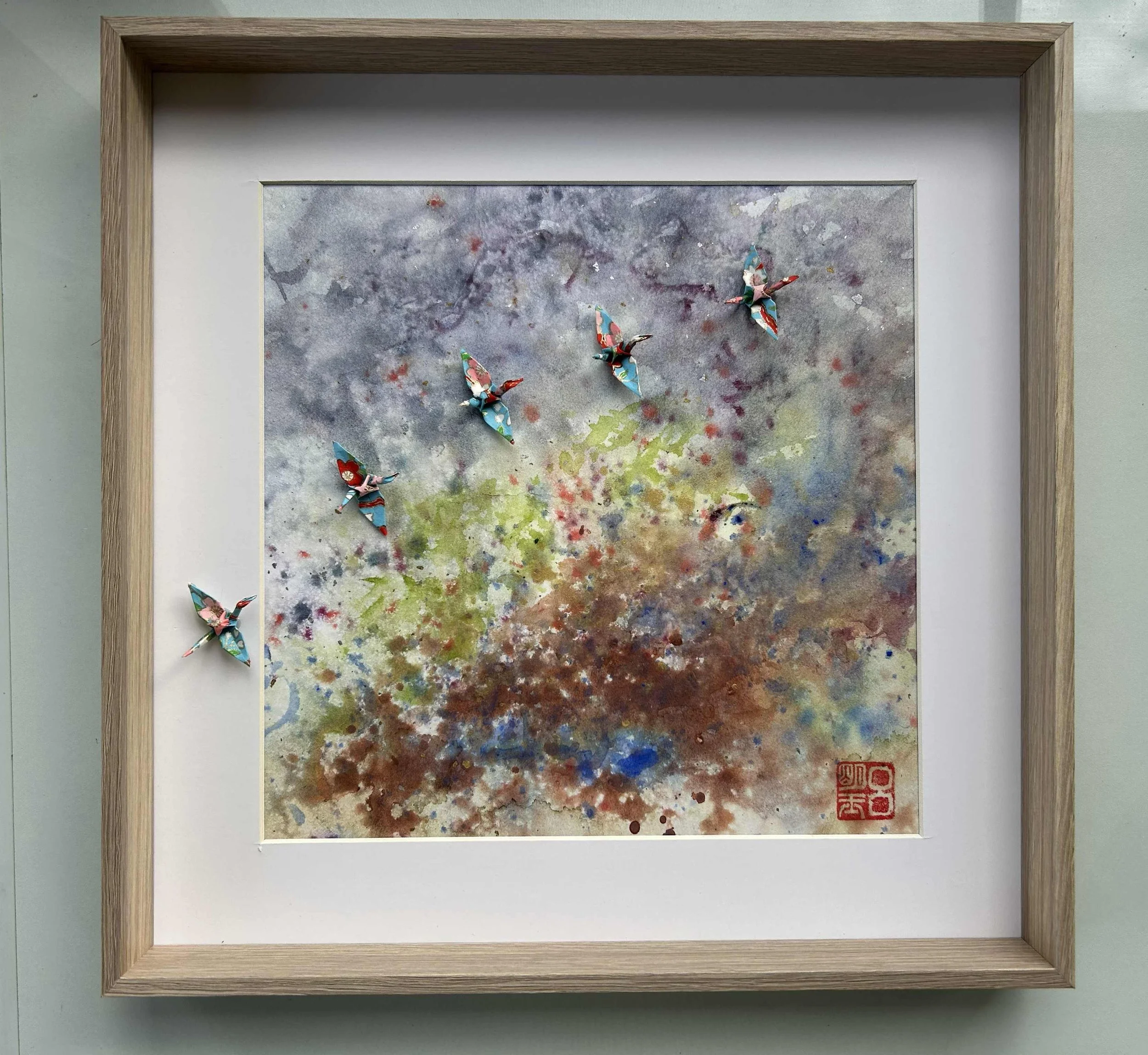 above ancient land - watercolour cranes - marion nelson 2.jpg
