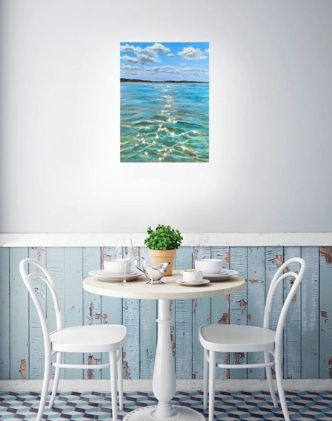 sea sparkles at ocean beach - marion nelson - acrylic painting 5.jpg