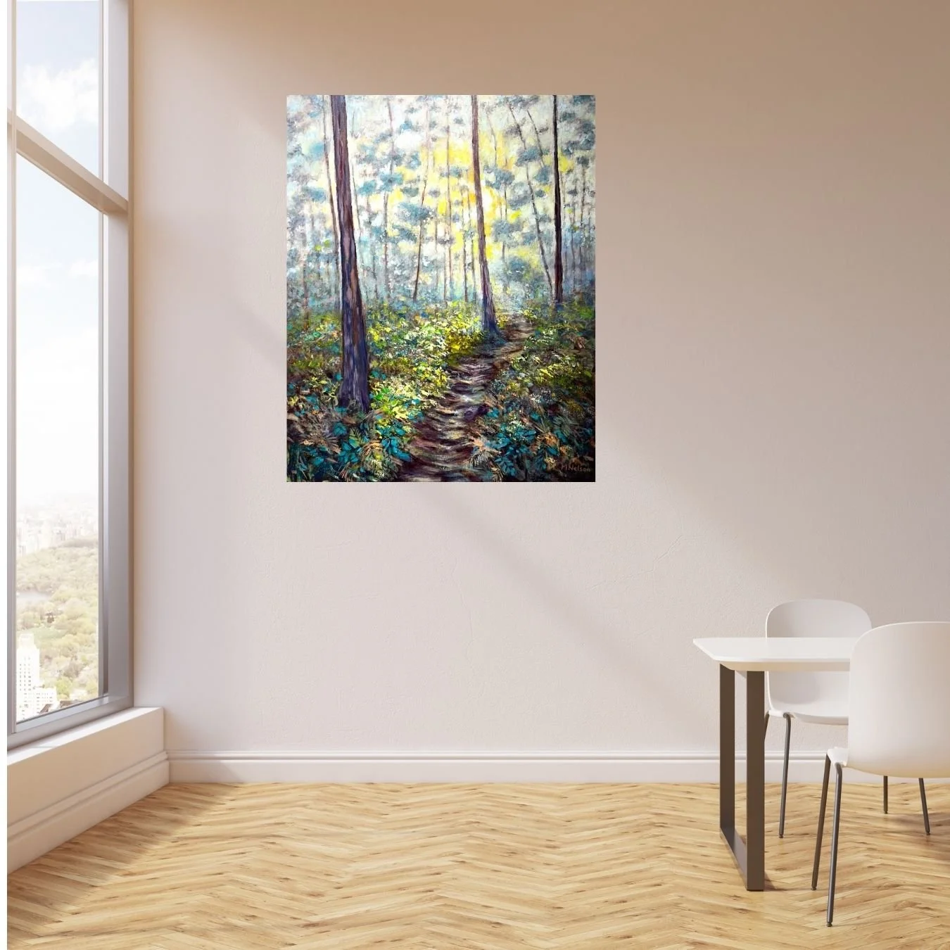 Forest walk - acrylic on canvas - marion nelson 3.jpg