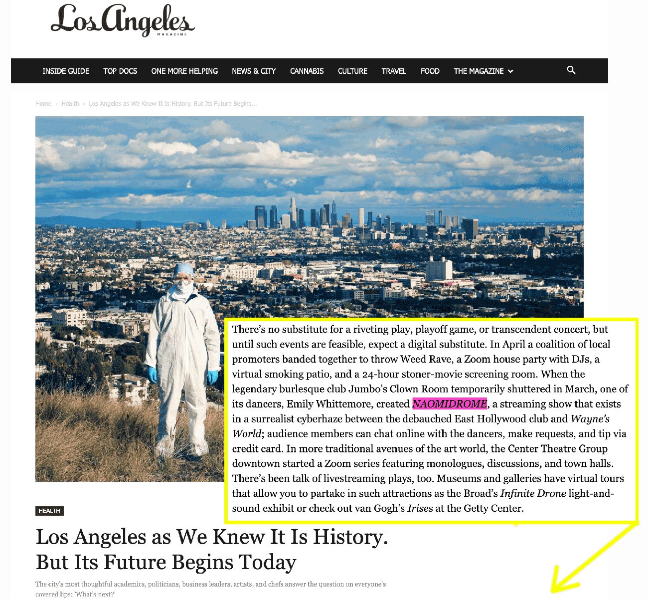 Los Angeles Magazine described the show as, “Wayne’s World meets Jumbo’s Clown Room.” Read the full story here:     Los Angeles as We Knew It Is History…