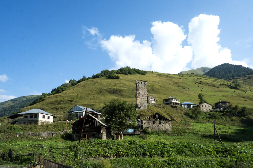 Village in Svaneti region, Georgia 