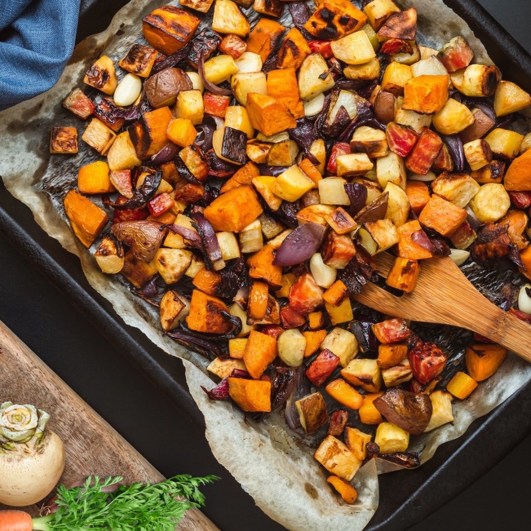 Prepare for Spring Recipe: Roasted Winter Vegetables with Tahini Sauce