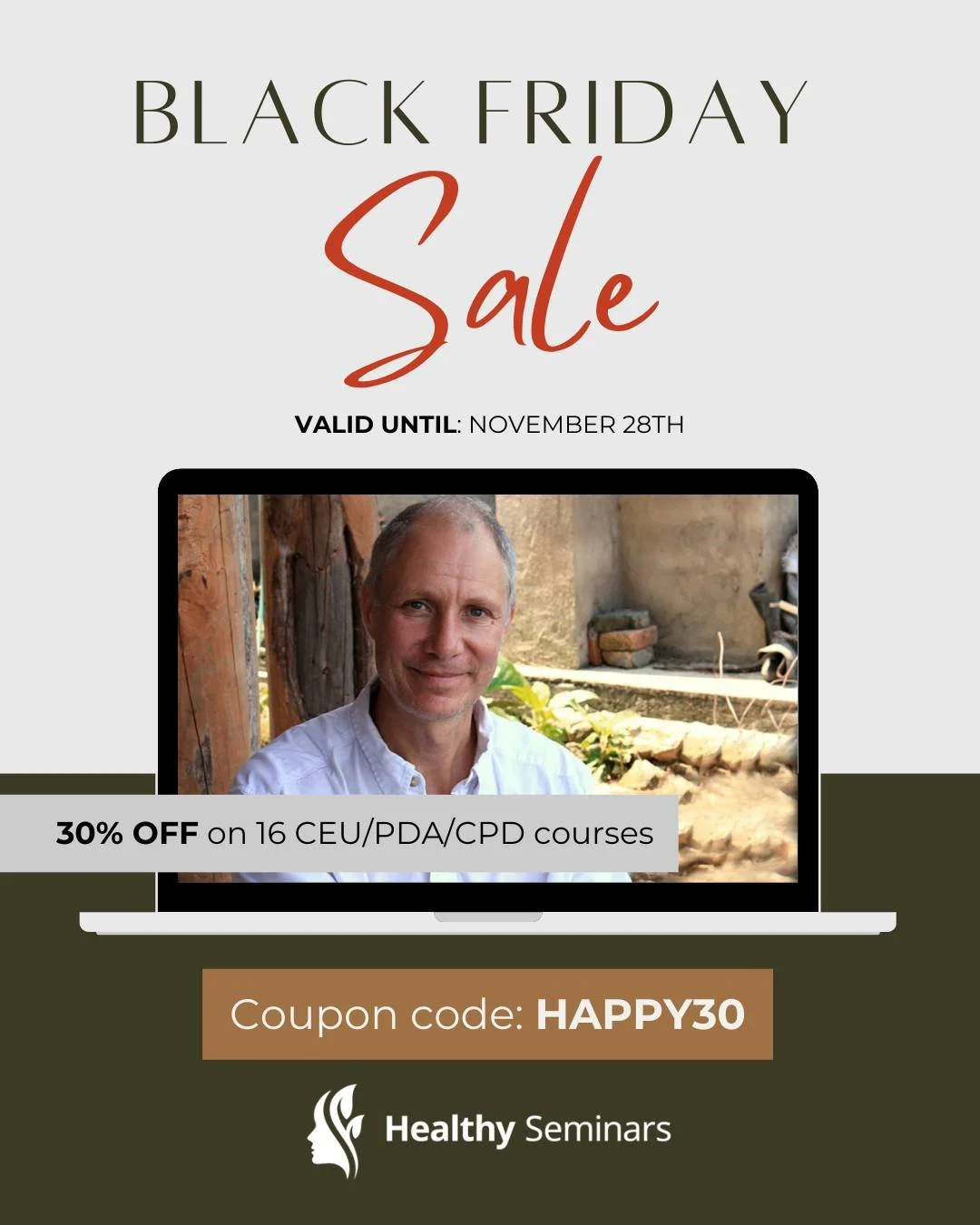 🔥 Black Friday Starts Now &mdash; Save 30% on ALL On-Demand Courses! 🔥

Healthy Seminars&rsquo; biggest sale of the year is here!
From now until November 28, get 30% off all On-Demand Courses &mdash; including Heiner Fruehauf&rsquo;s teachings.

Wh