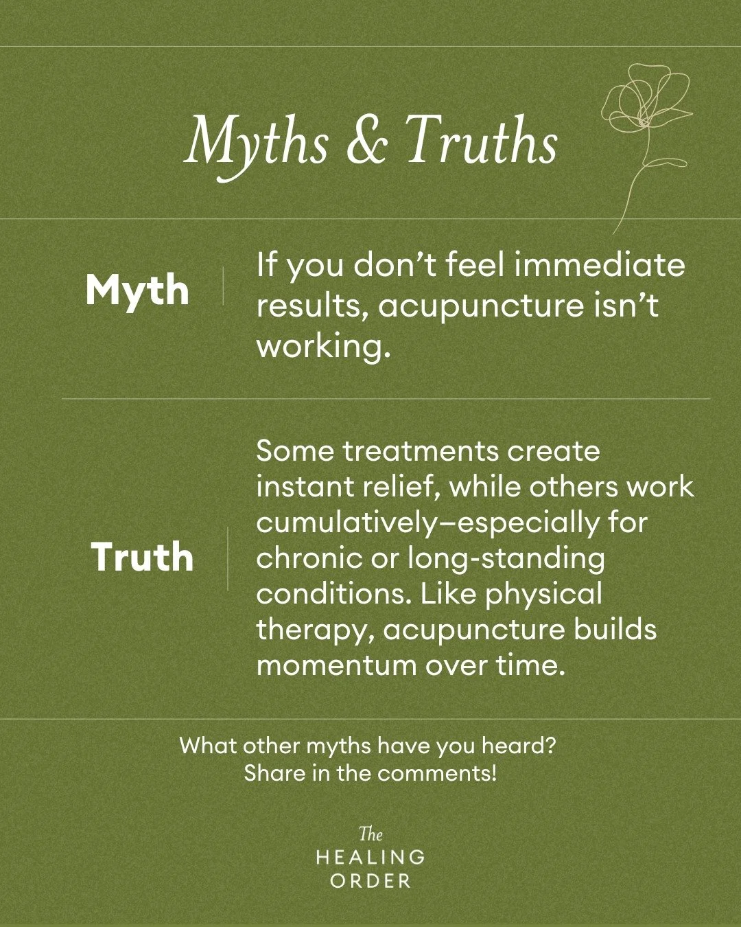 Not every shift happens in one session.
Acupuncture can offer quick relief, but deeper or long-standing patterns often unwind gradually. Each treatment strengthens the next. 🌿
#TheHealingOrder #ChineseMedicine #MindBodyHealing