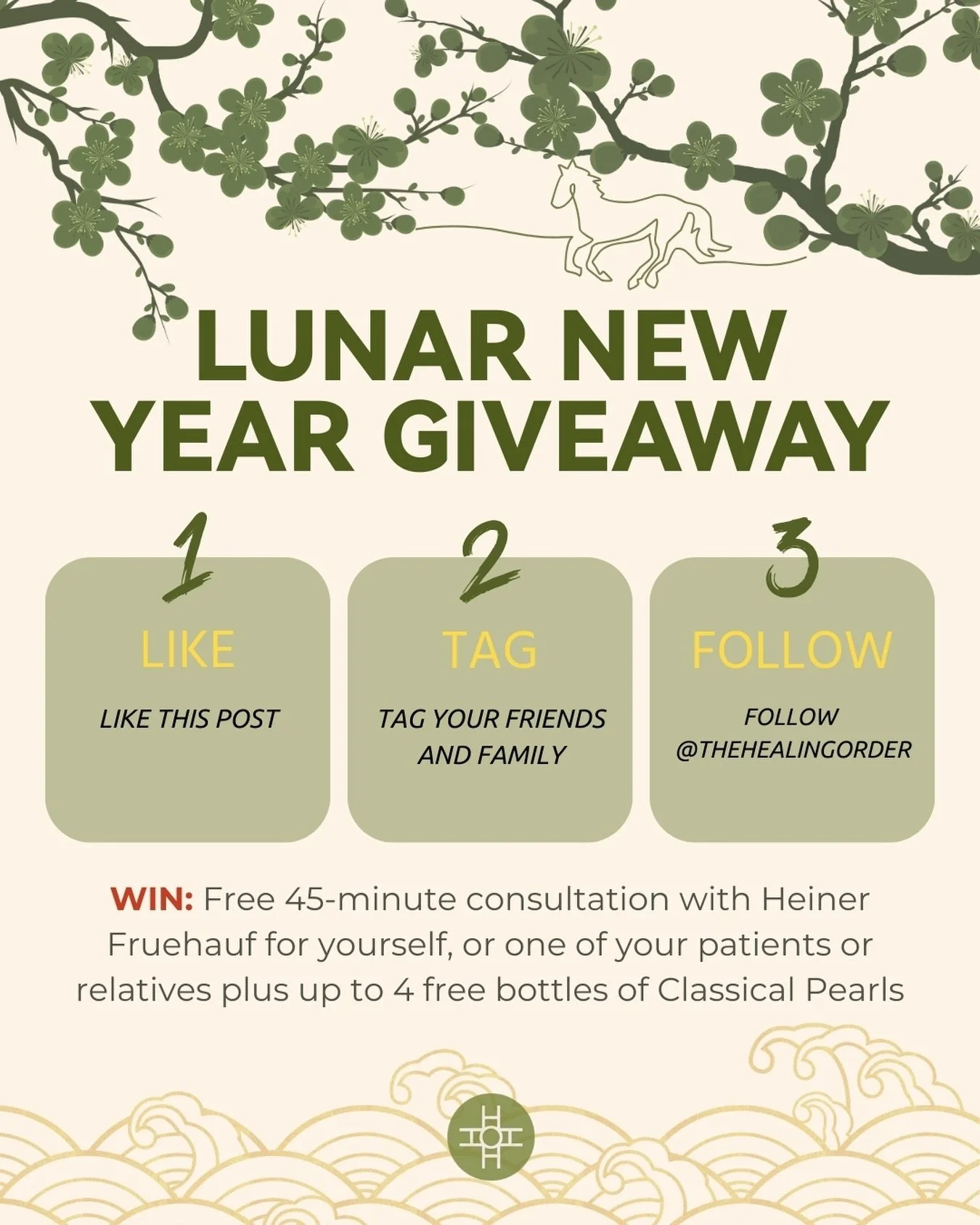 🧧 LUNAR NEW YEAR GIVEAWAY 🧧

In honor of the Lunar New Year, The Healing Order is offering a special Instagram giveaway as a way to thank our community and begin the year with intention, care, and connection.

The winner will be announced on our st