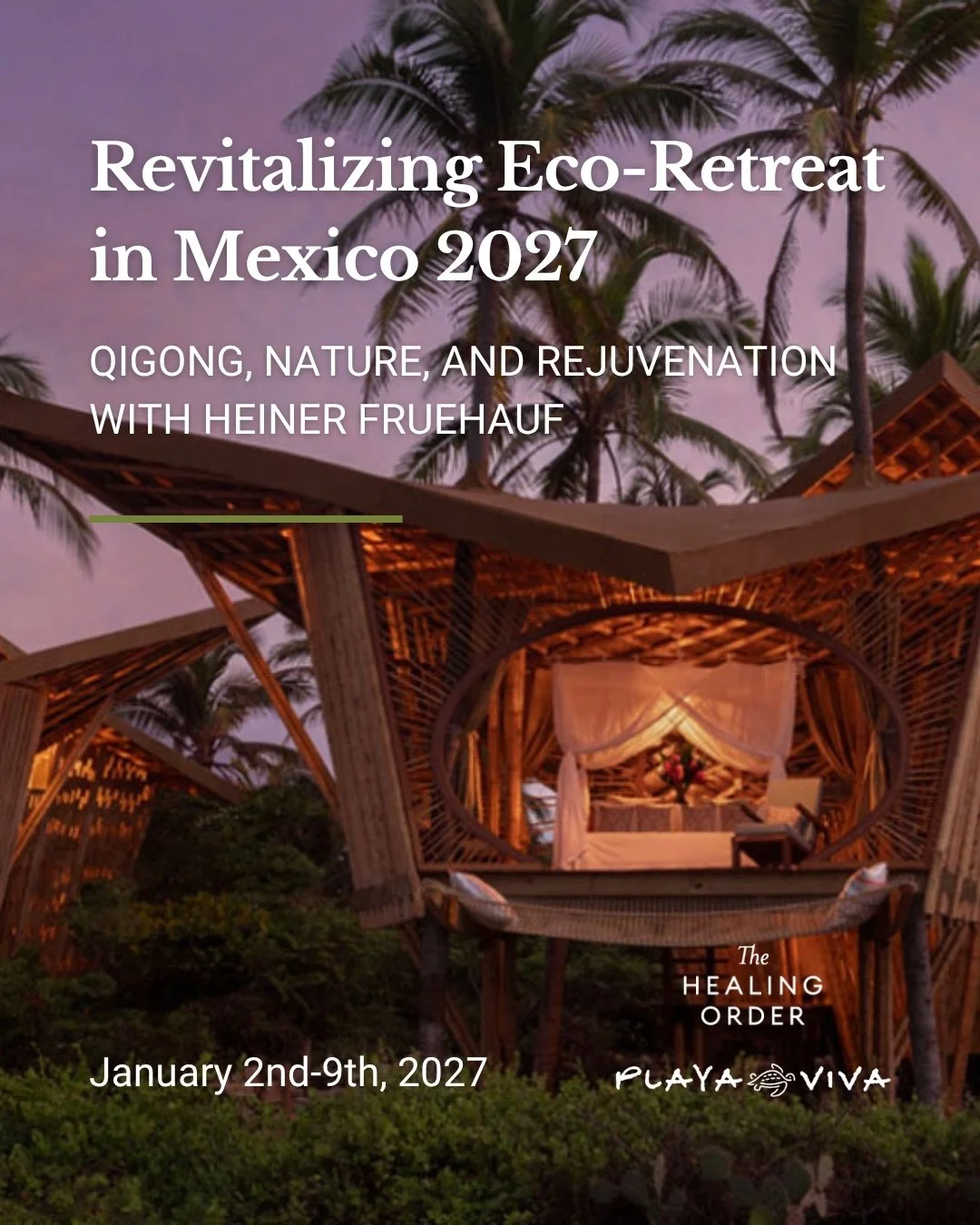 Returning to a place that reminds us how to slow down. 🌴

Join us in Mexico for a week of ocean air, nourishing food, daily qigong, and deep restoration.

January 2&ndash;9, 2027
Explore details through the link in bio.
