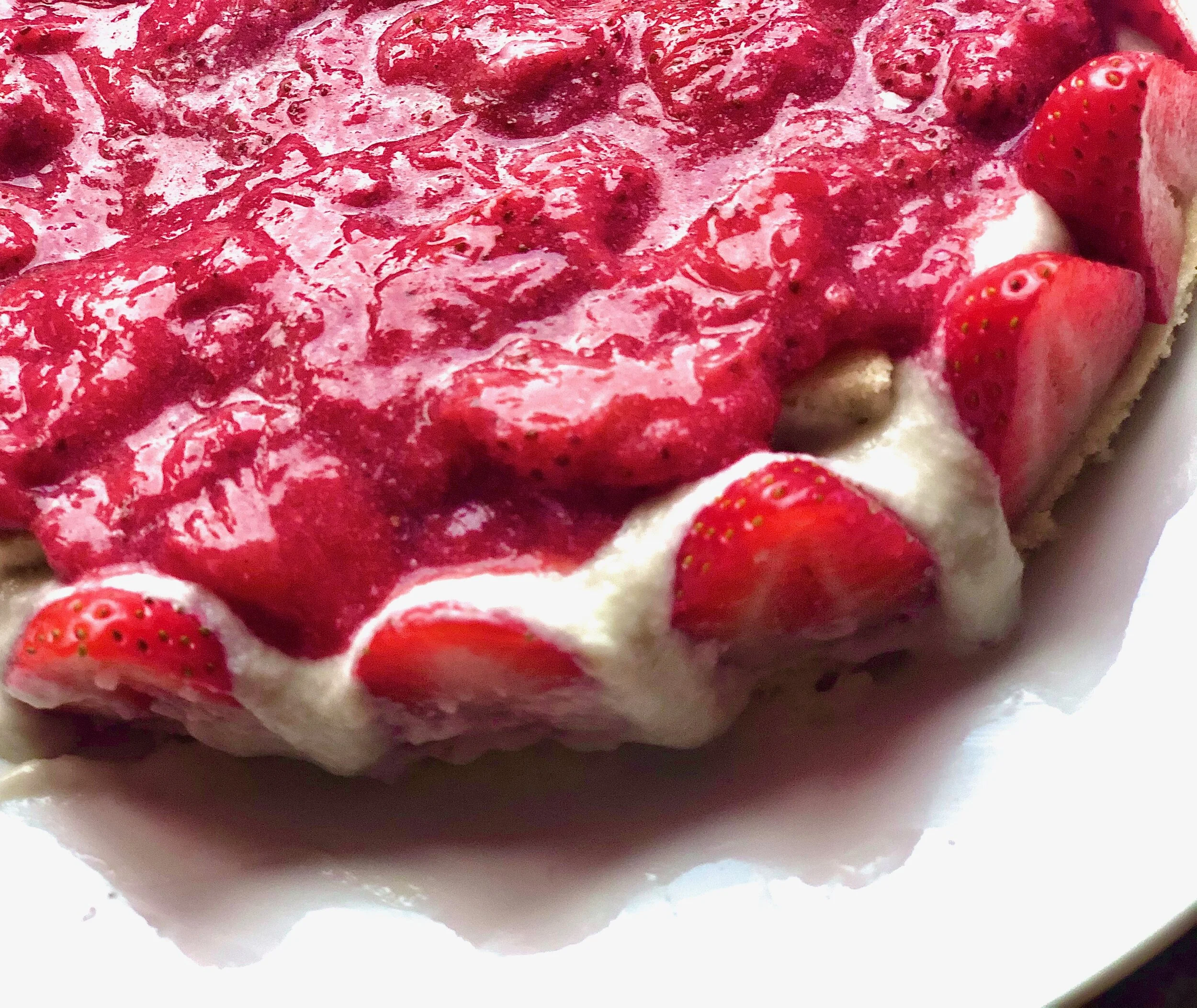 vegan coconut ganache, fraisier 